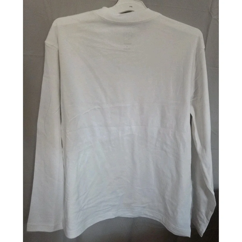 Mens M White Long Sleeve Shirt By Original Use -Heavy Weight - Relaxed Fit - NEW